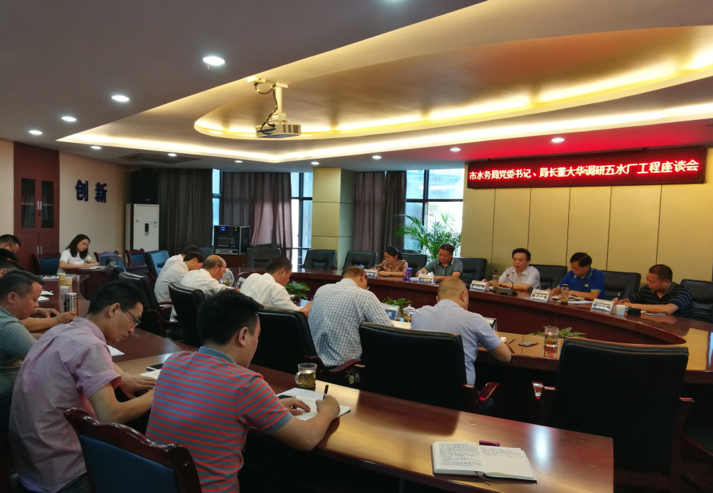 市水務(wù)局黨委書記、局長董大華一行調(diào)研五水廠工程