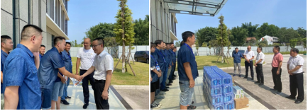公服集團(tuán)黨委書記、董事長楊中才一行到清源水務(wù)公司開展“夏送清涼”慰問活動(dòng)